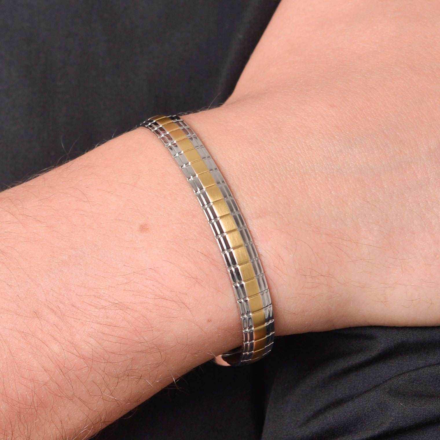 Lux Two Tone Magnetic Bangle