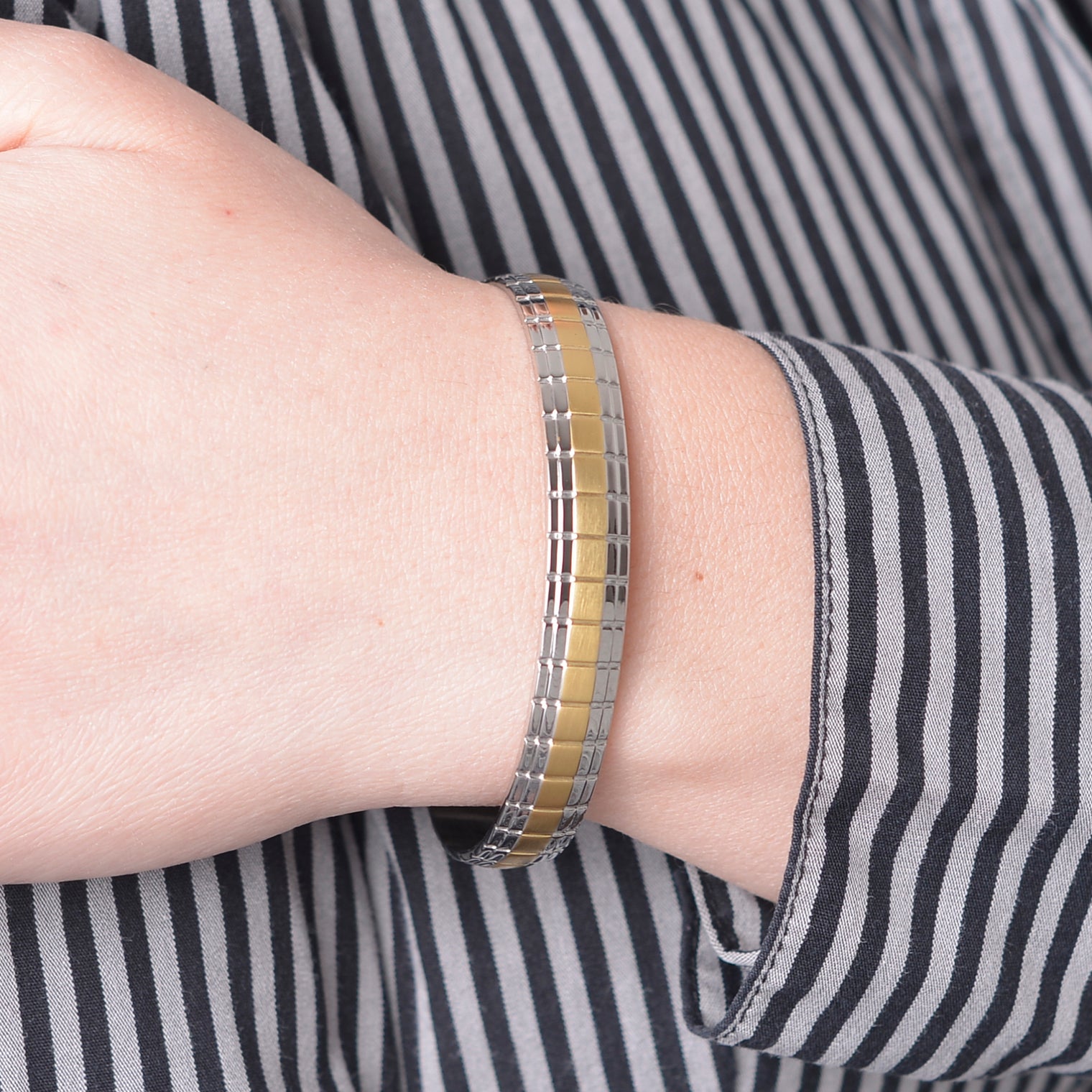 Lux Two Tone Magnetic Bangle