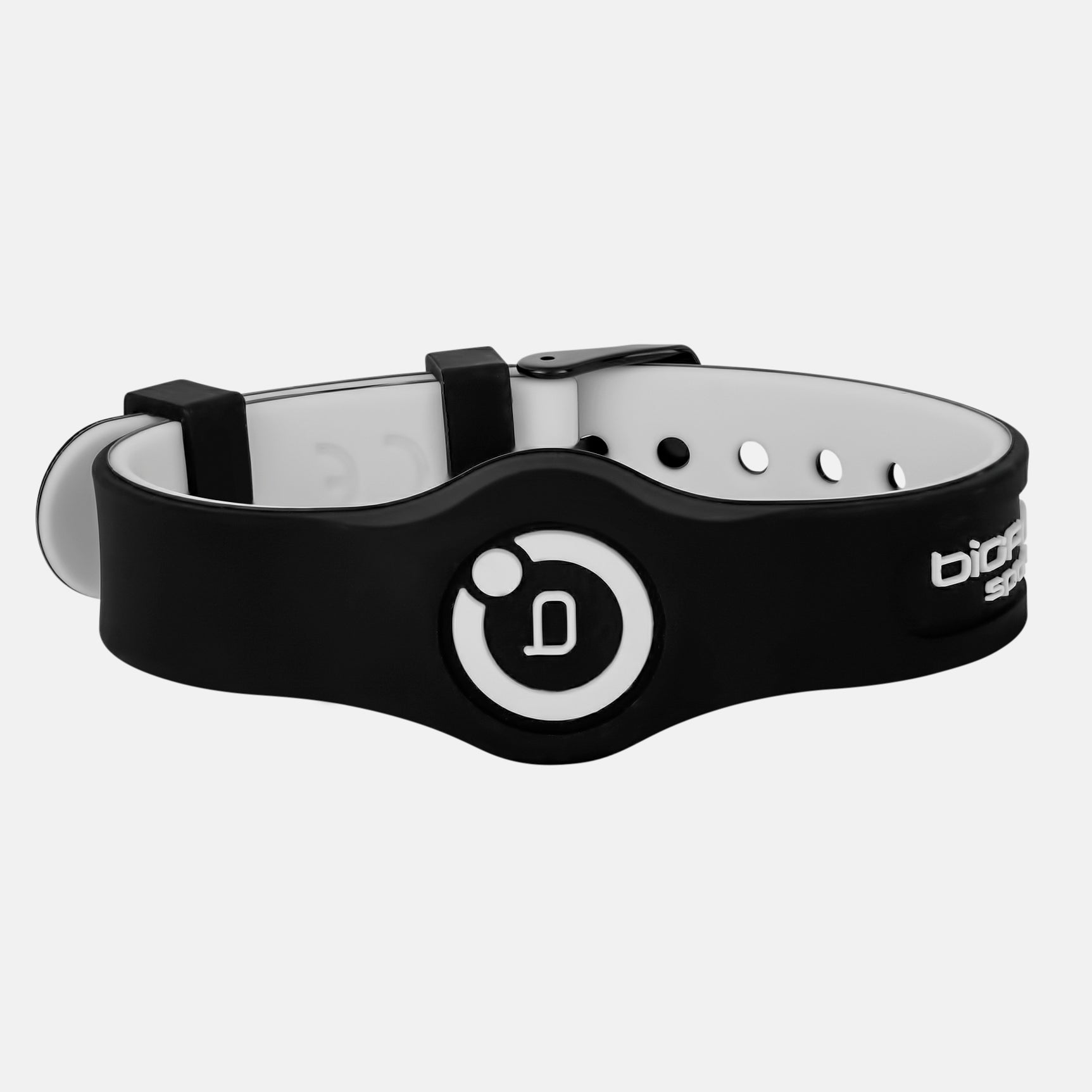 Sport Flex Magnetic Wristband Black/White – Bioflow UK